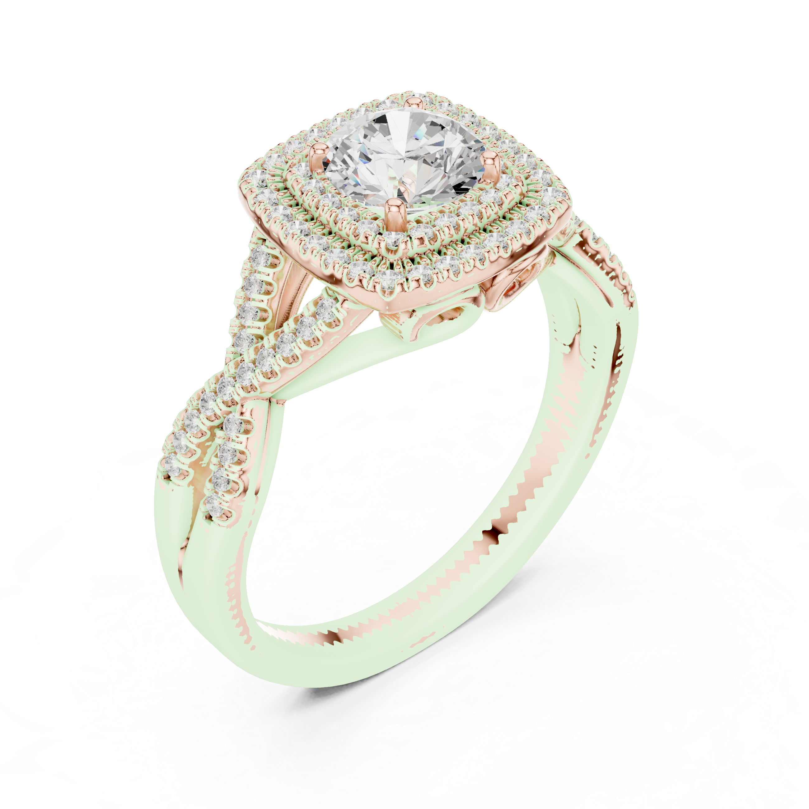 1.224 CT Round Cut Lab Grown Diamond Ring| WOKE (Copy)