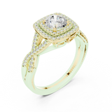 1.224 CT Round Cut Lab Grown Diamond Ring| WOKE (Copy)