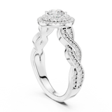 1.006 CT Round Cut Lab Grown Diamond Ring| WOKE