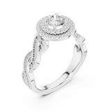 1.006 CT Round Cut Lab Grown Diamond Ring| WOKE