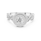1.006 CT Round Cut Lab Grown Diamond Ring| WOKE
