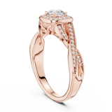 0.782 CT Round Cut Lab Grown Diamond Ring| WOKE