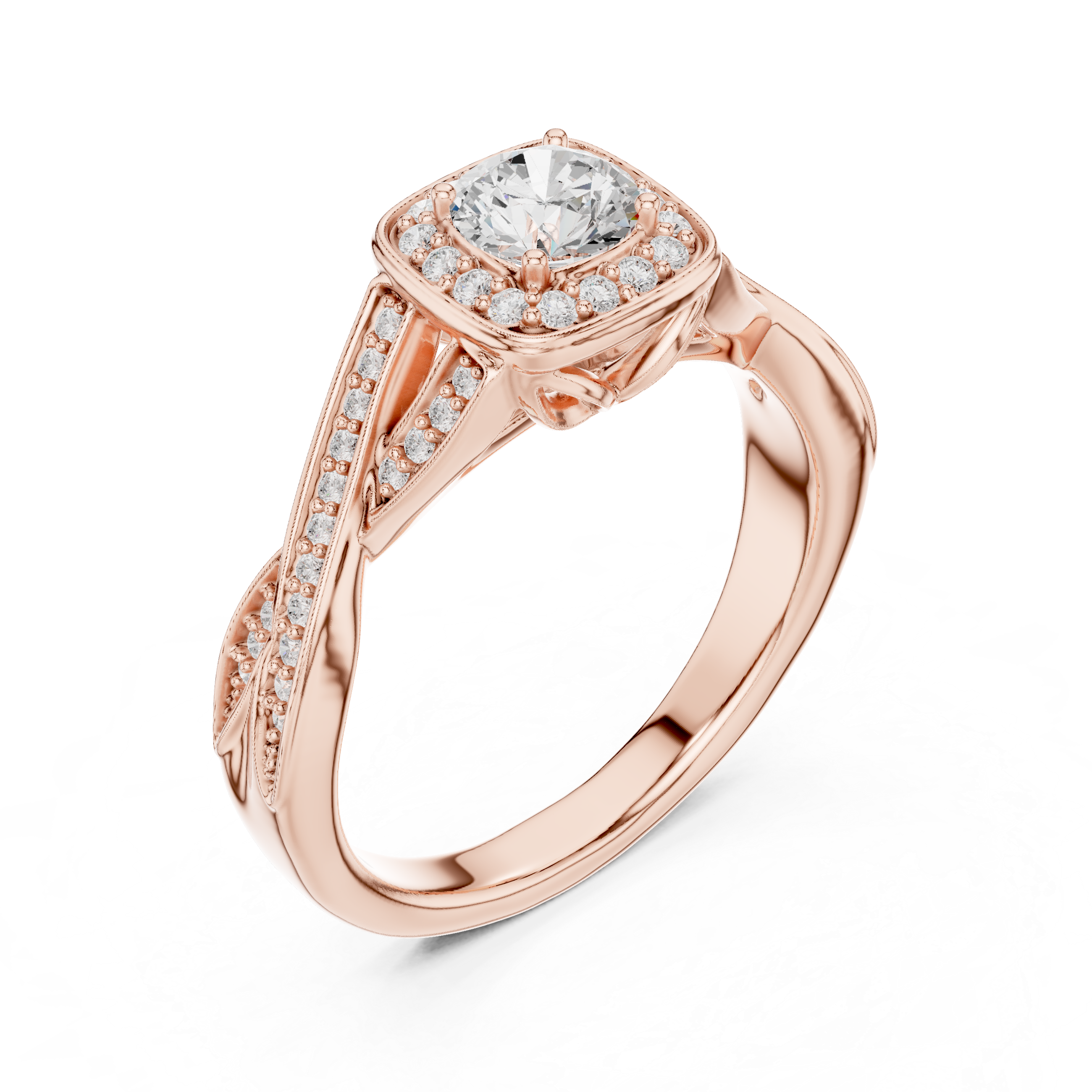 0.782 CT Round Cut Lab Grown Diamond Ring| WOKE