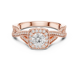 0.782 CT Round Cut Lab Grown Diamond Ring| WOKE