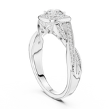 0.782 CT Round Cut Lab Grown Diamond Ring| WOKE