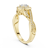 0.782 CT Round Cut Lab Grown Diamond Ring| WOKE