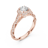 1.154 CT Round Cut Lab Grown Diamond Ring| WOKE