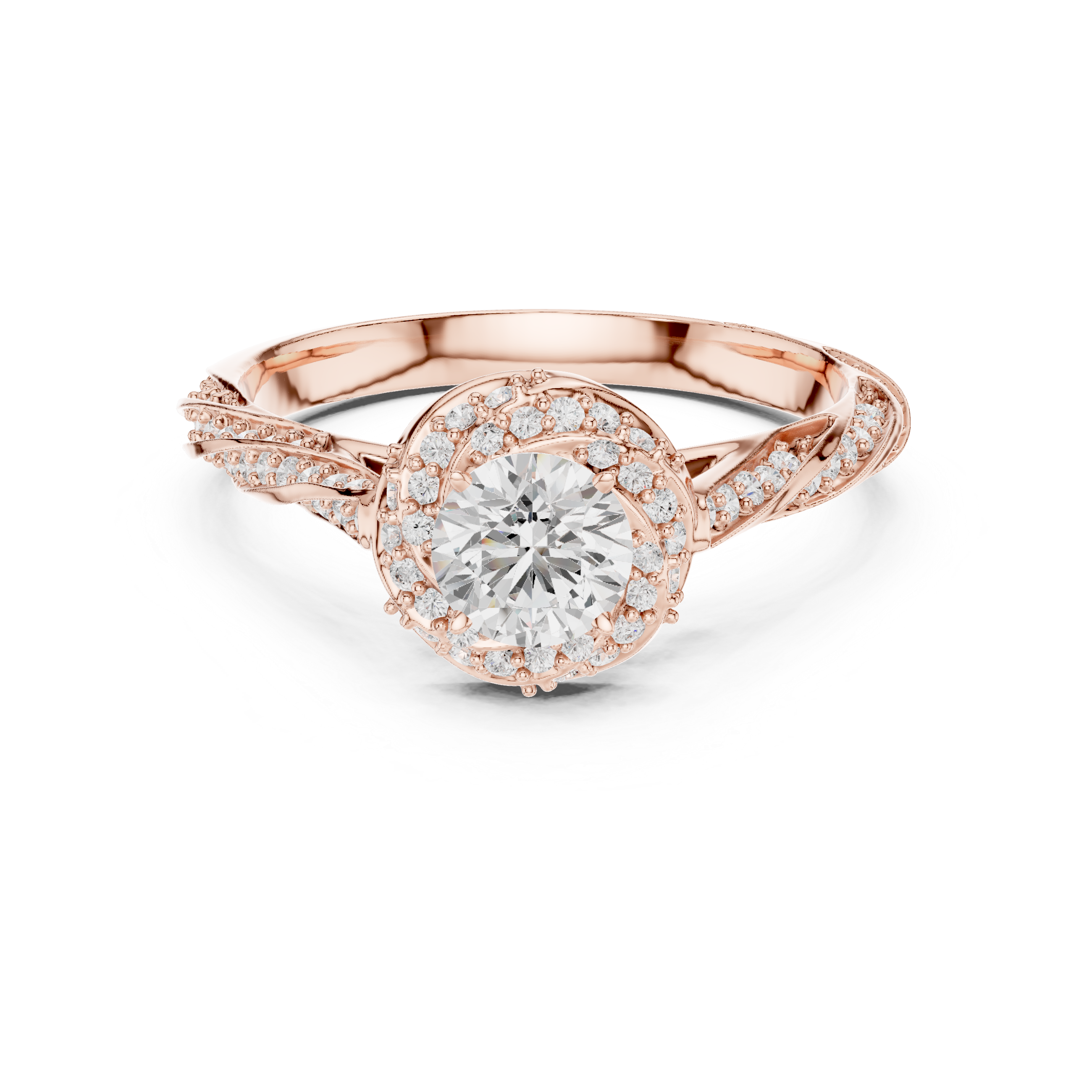 1.154 CT Round Cut Lab Grown Diamond Ring| WOKE