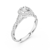 1.154 CT Round Cut Lab Grown Diamond Ring| WOKE