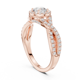 1.186 CT Round Cut Lab Grown Diamond Ring| WOKE