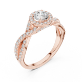 1.186 CT Round Cut Lab Grown Diamond Ring| WOKE