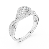 1.186 CT Round Cut Lab Grown Diamond Ring| WOKE