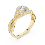 1.186 CT Round Cut Lab Grown Diamond Ring| WOKE