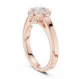 0.818 CT Round Cut Lab Grown Diamond Ring| WOKE