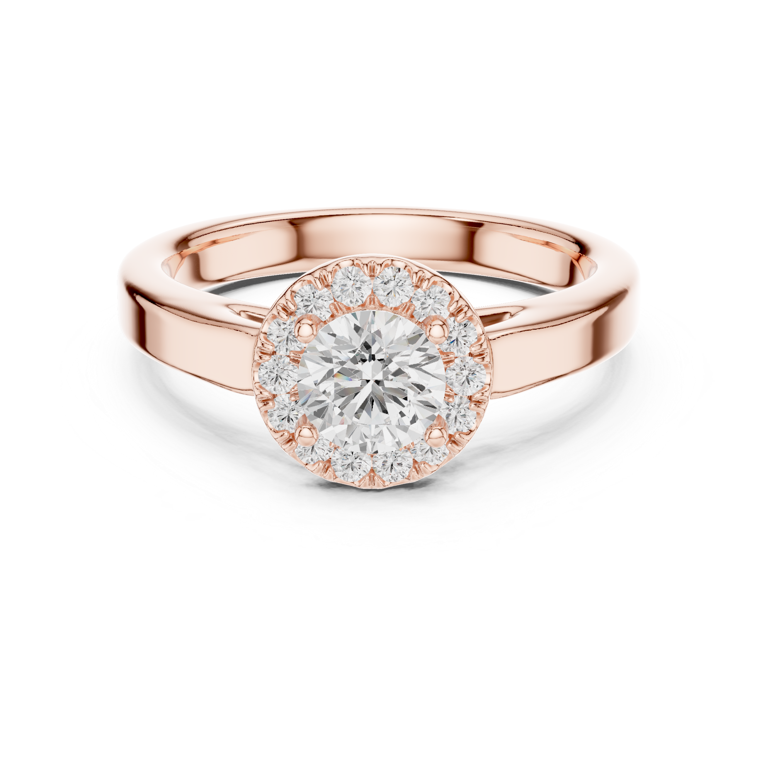 0.818 CT Round Cut Lab Grown Diamond Ring| WOKE