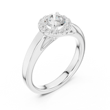 0.818 CT Round Cut Lab Grown Diamond Ring| WOKE