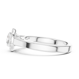 0.818 CT Round Cut Lab Grown Diamond Ring| WOKE