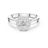 0.818 CT Round Cut Lab Grown Diamond Ring| WOKE