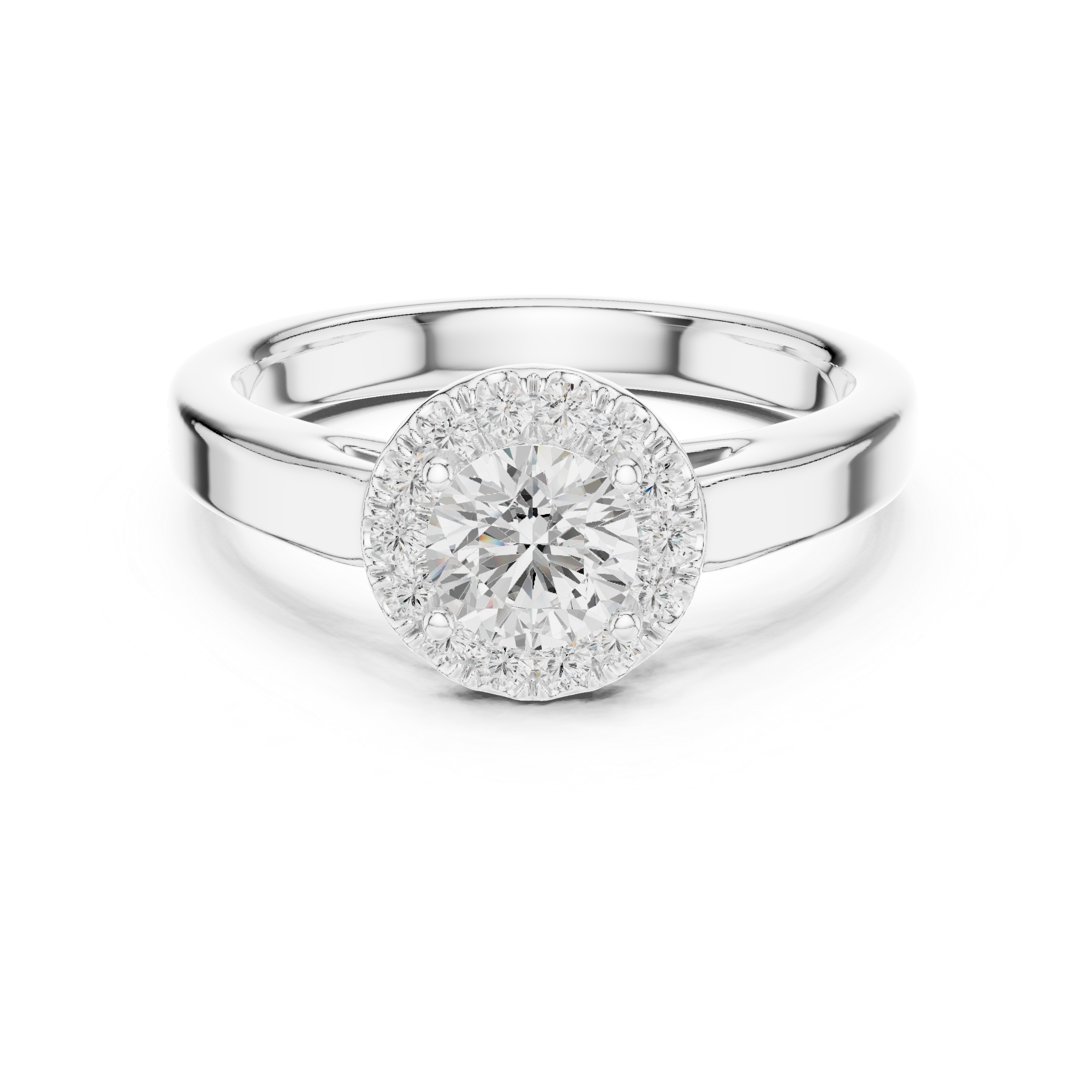 0.818 CT Round Cut Lab Grown Diamond Ring| WOKE