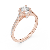 0.836 CT Round Cut Lab Grown Diamond Ring| WOKE