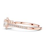 0.836 CT Round Cut Lab Grown Diamond Ring| WOKE