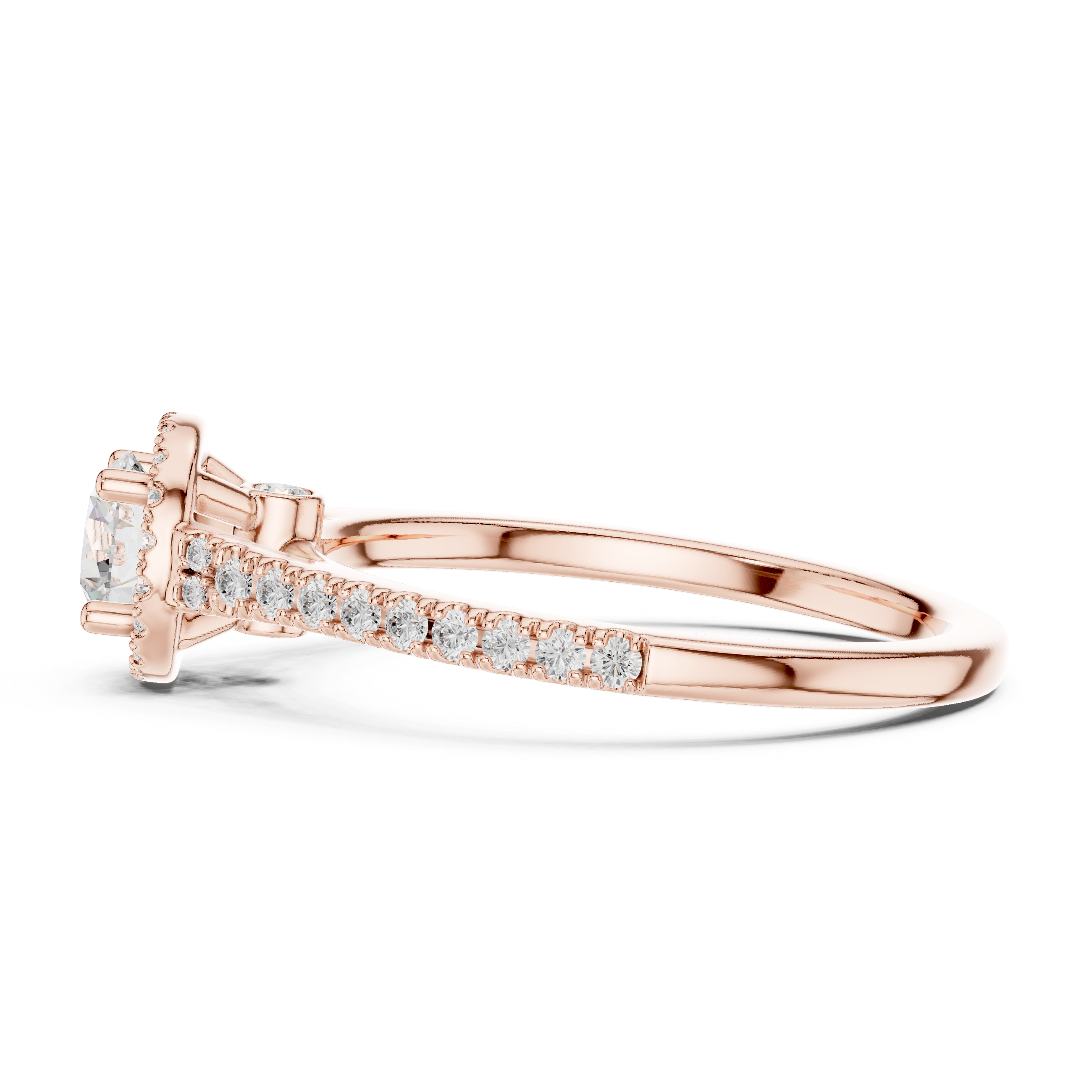 0.836 CT Round Cut Lab Grown Diamond Ring| WOKE