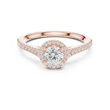 0.836 CT Round Cut Lab Grown Diamond Ring| WOKE