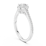 0.836 CT Round Cut Lab Grown Diamond Ring| WOKE