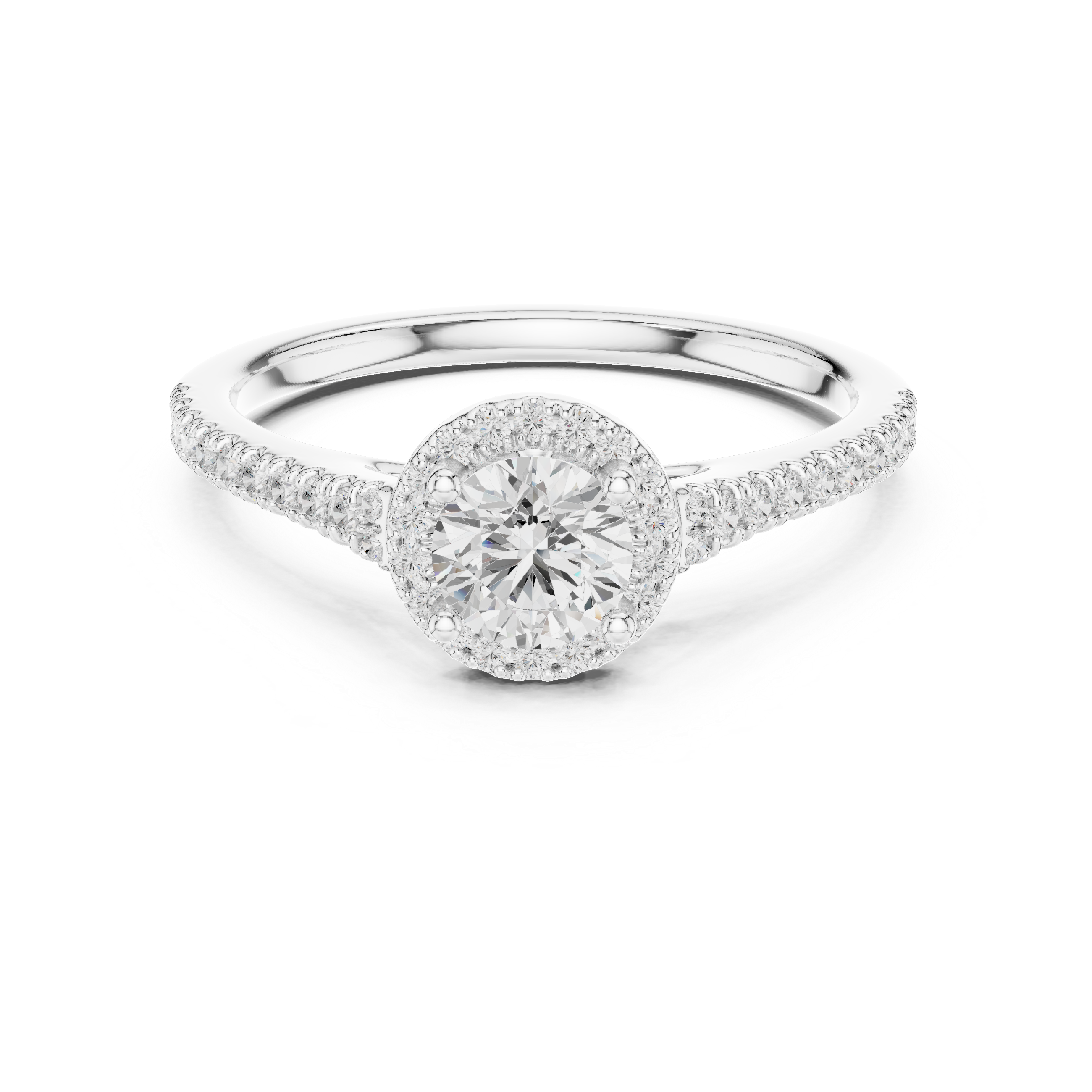 0.836 CT Round Cut Lab Grown Diamond Ring| WOKE