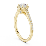 0.836 CT Round Cut Lab Grown Diamond Ring| WOKE