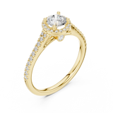 0.836 CT Round Cut Lab Grown Diamond Ring| WOKE