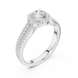 1.14 CT Round Cut Lab Grown Diamond Ring| WOKE