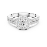 1.14 CT Round Cut Lab Grown Diamond Ring| WOKE