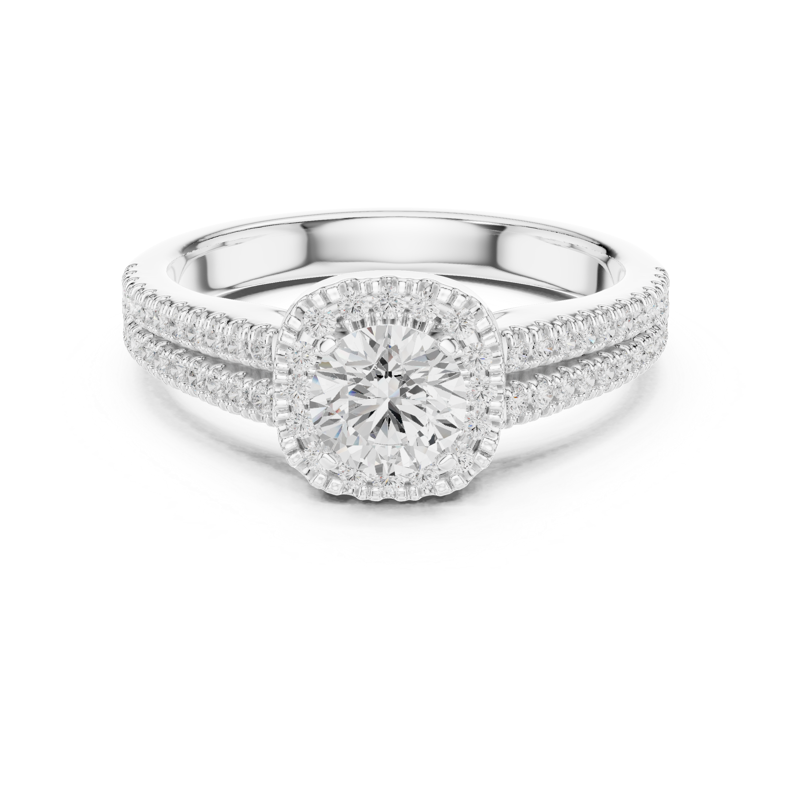 1.14 CT Round Cut Lab Grown Diamond Ring| WOKE