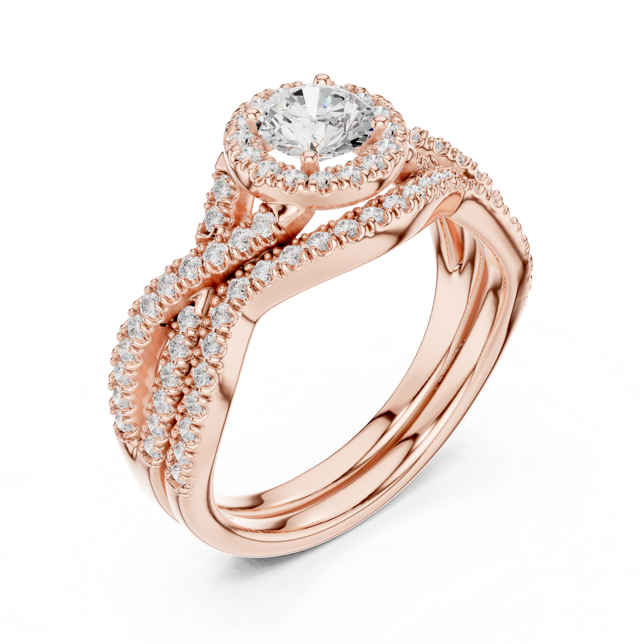 1.242 CT Round Cut Lab Grown Diamond Ring| WOKE