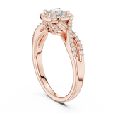 0.688  CT Round Cut Lab Grown Diamond Ring| WOKE