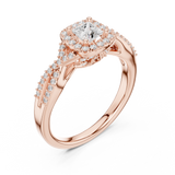 0.688  CT Round Cut Lab Grown Diamond Ring| WOKE