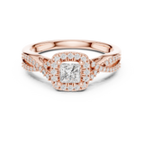 0.688  CT Round Cut Lab Grown Diamond Ring| WOKE