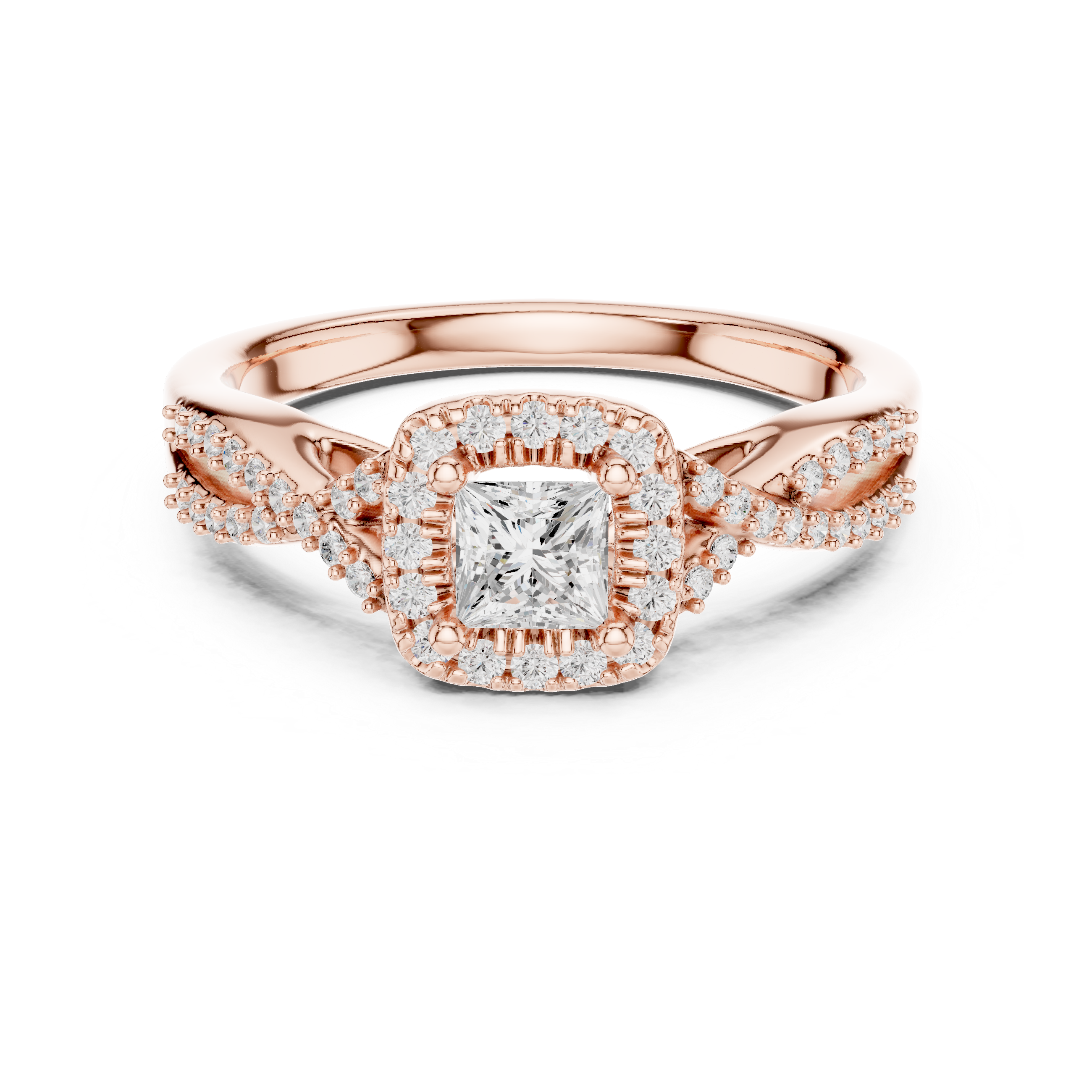 0.688  CT Round Cut Lab Grown Diamond Ring| WOKE