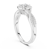 0.688  CT Round Cut Lab Grown Diamond Ring| WOKE