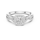 0.688  CT Round Cut Lab Grown Diamond Ring| WOKE