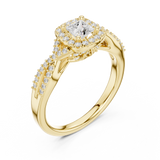 0.688  CT Round Cut Lab Grown Diamond Ring| WOKE