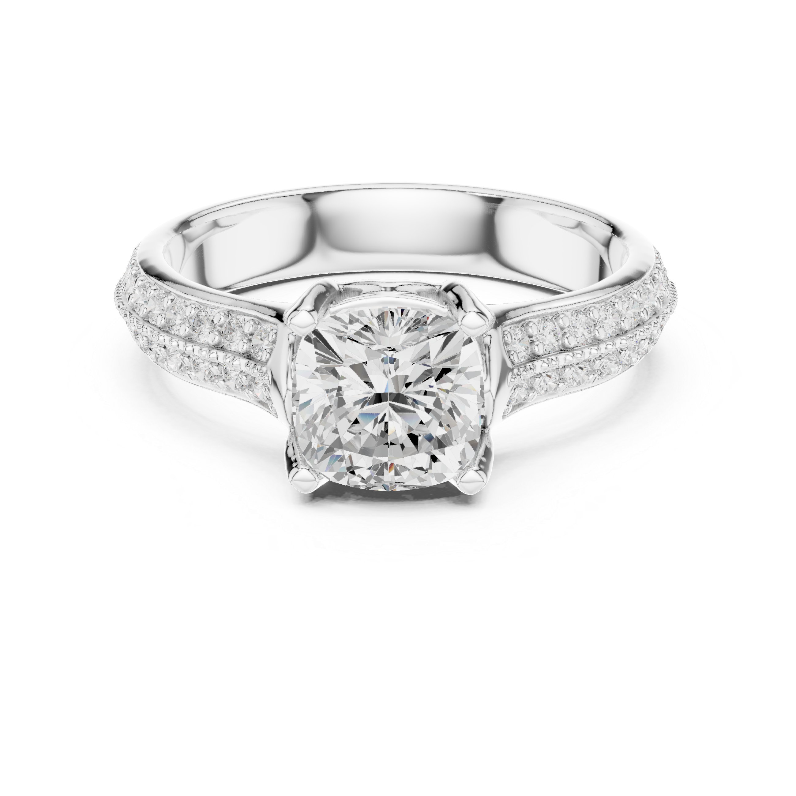 1.86 CT Round Cut Lab Grown Diamond Ring| WOKE