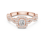 0.858 CT Round Cut Lab Grown Diamond Ring| WOKE