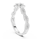 0.858 CT Round Cut Lab Grown Diamond Ring| WOKE