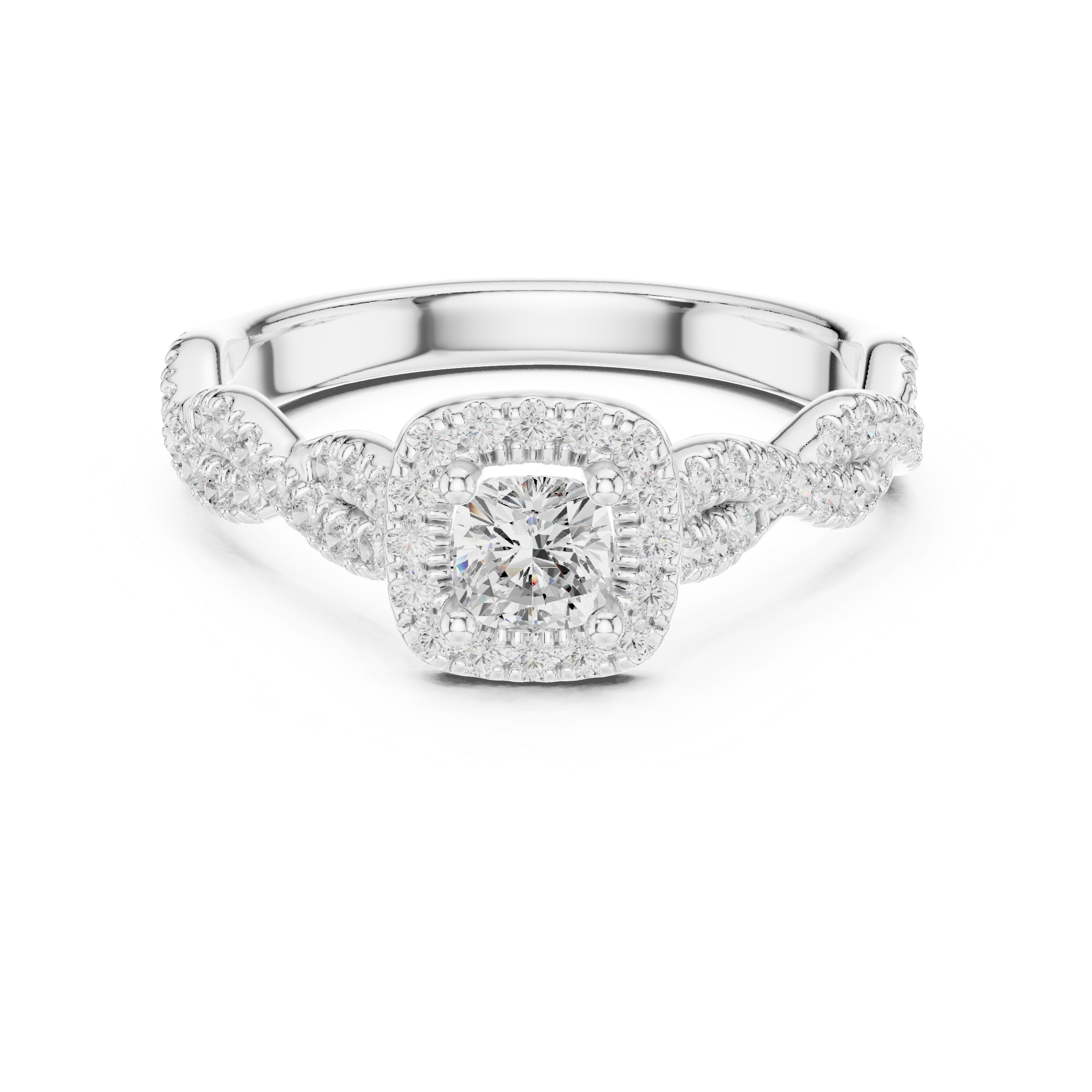 0.858 CT Round Cut Lab Grown Diamond Ring| WOKE