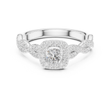 0.858 CT Round Cut Lab Grown Diamond Ring| WOKE