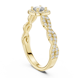 0.858 CT Round Cut Lab Grown Diamond Ring| WOKE