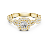 0.858 CT Round Cut Lab Grown Diamond Ring| WOKE