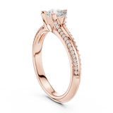 0.84 CT Round Cut Lab Grown Diamond Ring| WOKE